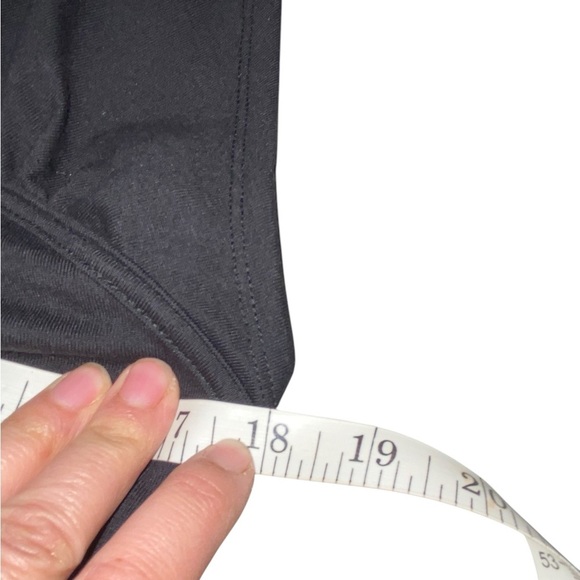 Circus NY black Kendal Mini Cinched Tee Slit Dress Fitted body con LBD casual - Picture 9 of 9